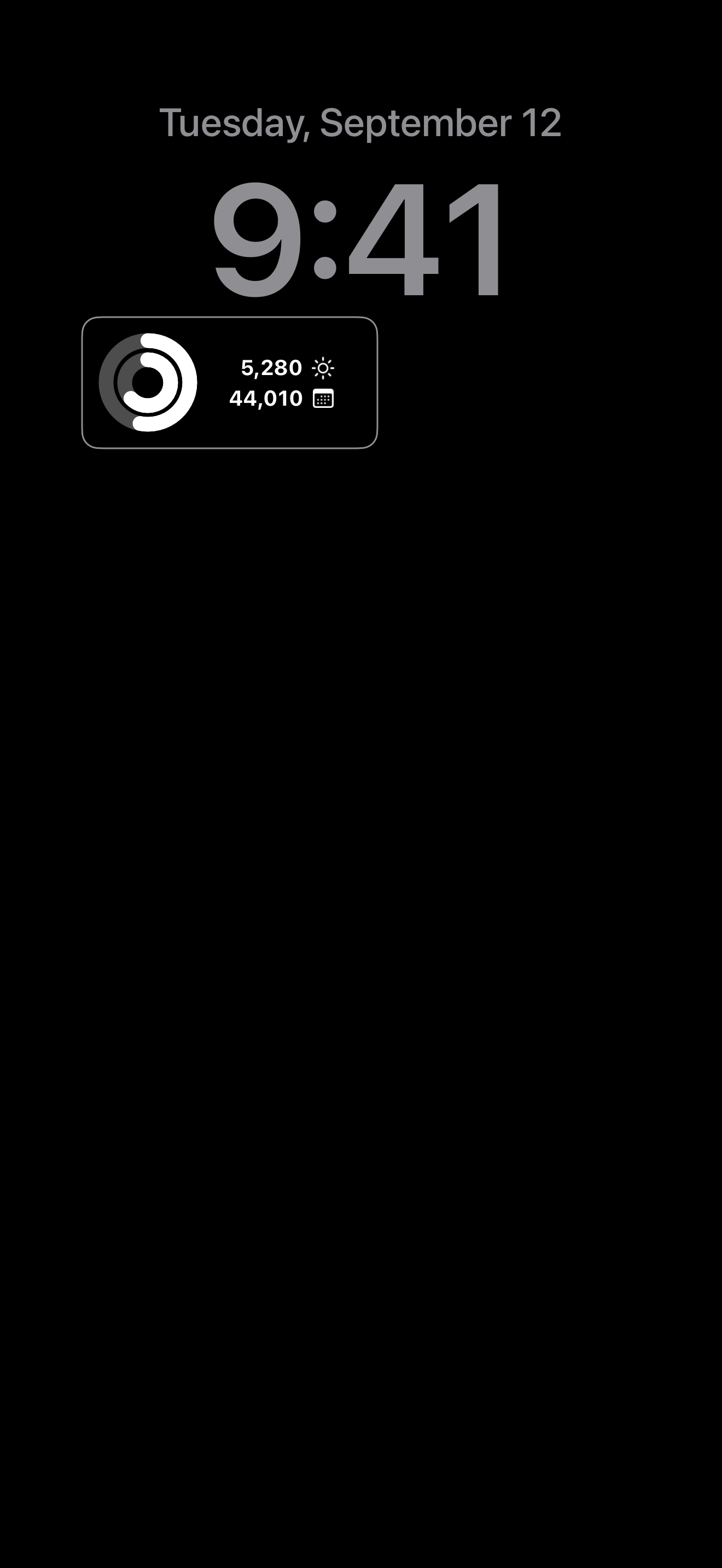 Pedometer Plus Lock Screen widget showing steps